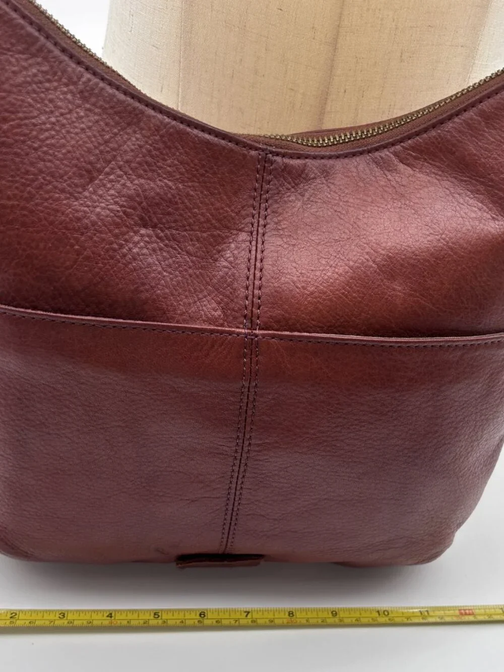 Margot New York Cognac Leather Slouchy Hobo Shoulder Bag